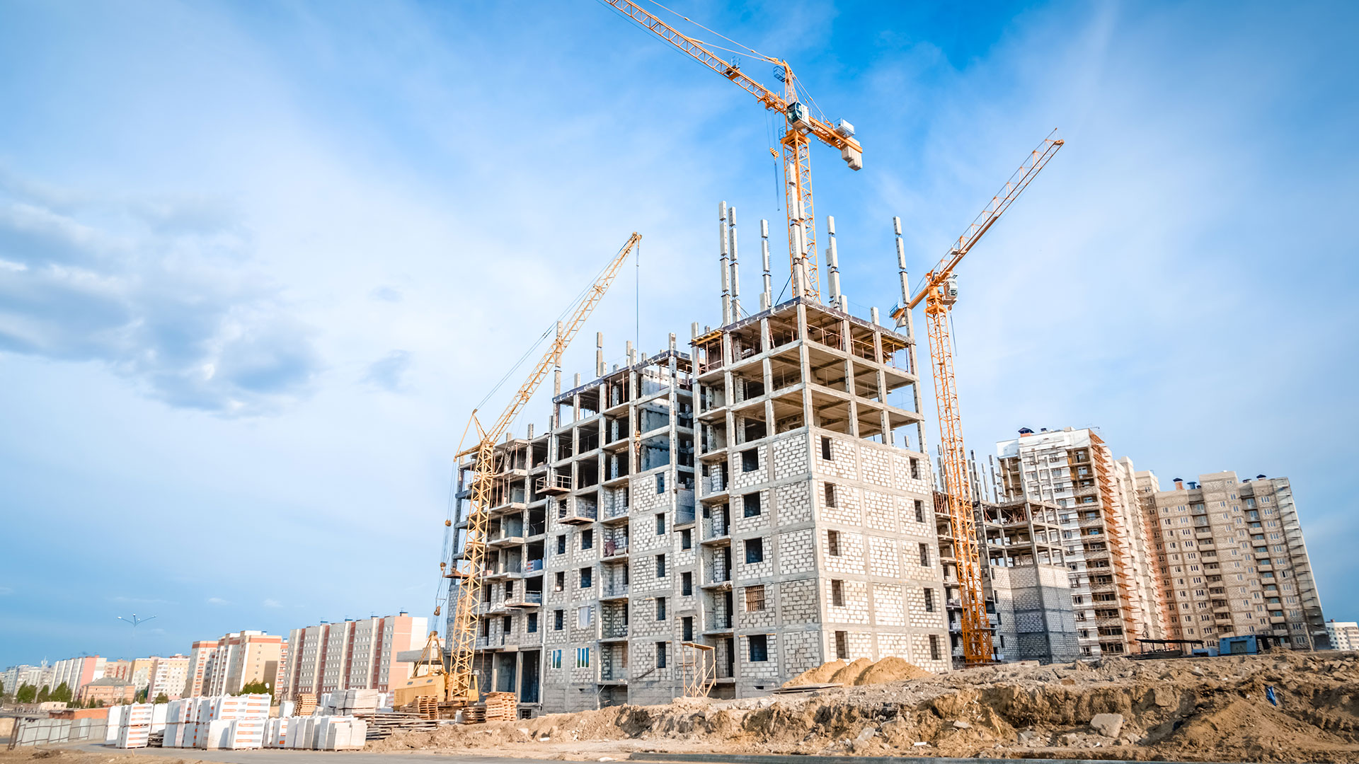 Office building construction